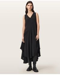 AllSaints - Sybil Sleeveless Midi Dress - Lyst