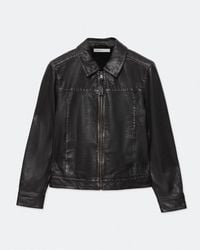 AllSaints - Oakland Leather Jacket - Lyst