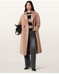 AllSaints - Wool Sellma Double Breasted Coat, /Us 2 - Lyst
