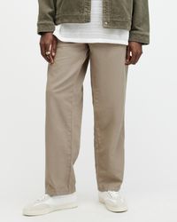 AllSaints - Hanbury Linen Blend Relaxed Fit Trousers, - Lyst