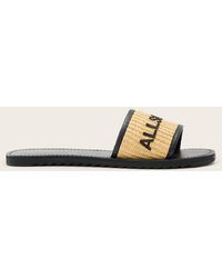 AllSaints - Hoxton Single Strap Sliders - Lyst