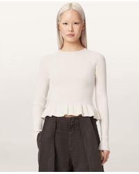 AllSaints - Jas Lightweight Fitted Sweater - Lyst