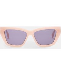 AllSaints - Kitty Rectangular Cat Eye Sunglasses, - Lyst