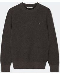 AllSaints - Aspen Waffle-Knit Wool-Blend Jumper - Lyst