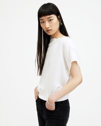 AllSaints - Eli Press Stud Shoulder Top, - Lyst