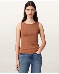 AllSaints - Katarina Boat Neck Slim Fit Tank Top - Lyst