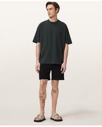 AllSaints - Xander Flocked Logo Oversized T-Shirt - Lyst