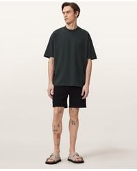 AllSaints - Xander Flocked Logo Oversized T-Shirt - Lyst