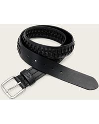 AllSaints - Gus Woven Leather Belt - Lyst