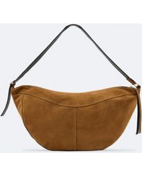 AllSaints - Esme Suede Shoulder Bag - Lyst