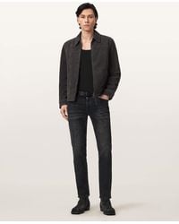AllSaints - Rhone Suede Jacket - Lyst