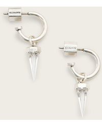 AllSaints - Laio Spike Hoop Earrings - Lyst