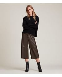 AllSaints Women's Leah Leather Culottes - Multicolour