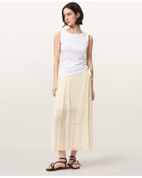 AllSaints - Polyester Clover Wrap Maxi Skirt, /Us 2 - Lyst