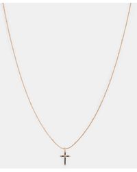 AllSaints - Lyra Gold-tone Cross Necklace - Lyst