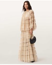 AllSaints - Aude Ruffle Maxi Skirt - Lyst