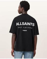 AllSaints - Underground Oversized Crew Neck T-Shirt - Lyst