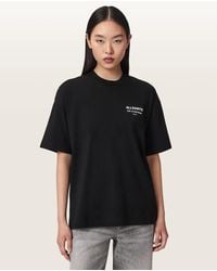 AllSaints - Eliana Etta Oversized Graphic T-Shirt - Lyst