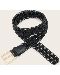 AllSaints - Ila Leather Woven Belt - Lyst