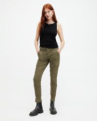 AllSaints - Duran Overdyed Skinny Cargo Jeans - Lyst