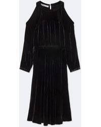 AllSaints - Chrissy Velvet Midi Dress - Lyst