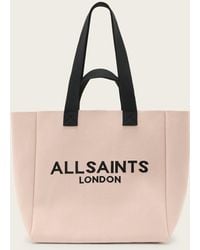 AllSaints - Izzy Large Logo Knitted Tote Bag - Lyst