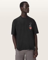 AllSaints - Scimitar Short Sleeve Oversized Graphic T-Shirt - Lyst