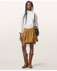 AllSaints - Aria Check Mini Skirt - Lyst