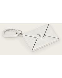 AllSaints - Envelope Sterling Pendant Charm - Lyst