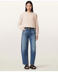 AllSaints - Insignia Pippa Crew Neck Sweatshirt - Lyst