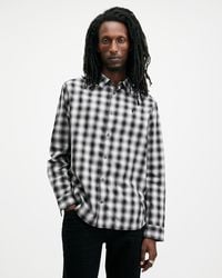 AllSaints - Elektra Relaxed Fit Checked Shirt - Lyst