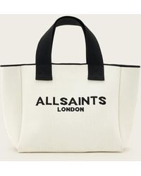 AllSaints - Izzy Logo Print Knitted Mini Tote Bag - Lyst