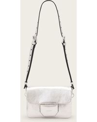 AllSaints - Jupiter Metallic Leather Crossbody Bag - Lyst