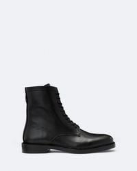 AllSaints - Tanner Zip-Up Leather Military Boots - Lyst