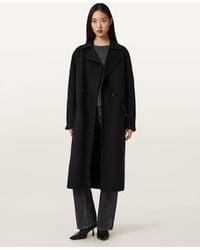 AllSaints - Sellma Double Breasted Coat - Lyst