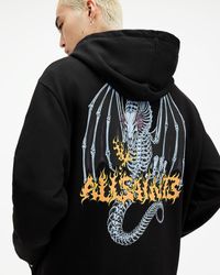 AllSaints - Dragon Skull Pullover Hoodie - Lyst