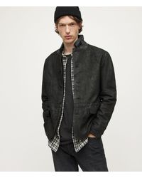 all saints jae leather blazer