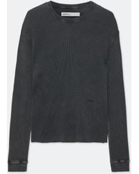 AllSaints - Raine Waffle-Knit Long-Sleeve T-Shirt - Lyst