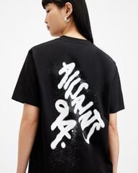 AllSaints - Spray Boyfriend Printed T-shirt, - Lyst
