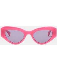 AllSaints - Calypso Bevelled Cat Eye Sunglasses,, Hot - Lyst