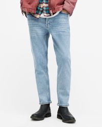 AllSaints - Dean Slim Fit Cropped Denim Jeans - Lyst