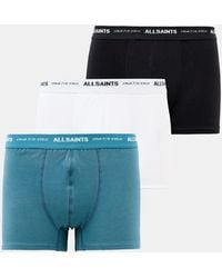 AllSaints - Underground Logo Boxers 3 Pack, - Lyst