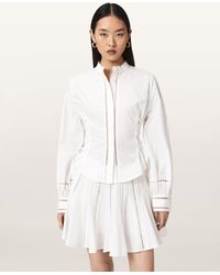 AllSaints - Frances Long Sleeve Fitted Shirt - Lyst