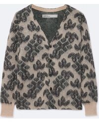 AllSaints - Galactic Jacquard-Knit Alpaca-Blend Cardigan - Lyst