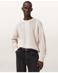 AllSaints - Tenter Oversized Wool Sweater - Lyst