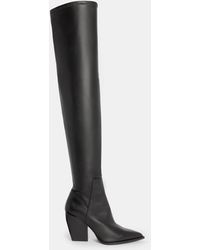 AllSaints - Lara Stretchy Over The Knee Boots - Lyst