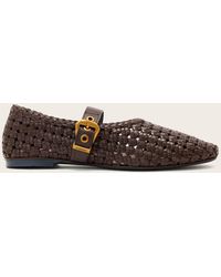 AllSaints - Sabine Woven Leather Flats - Lyst