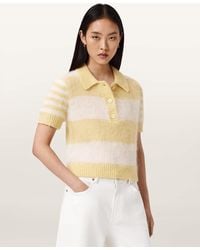 AllSaints - Clem Wool Blend Polo - Lyst