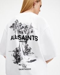 AllSaints - Guardian Amelie Oversized T-Shirt - Lyst