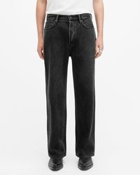 AllSaints - Lenny Loose Fit Wide Leg Denim Jeans,, Washed - Lyst